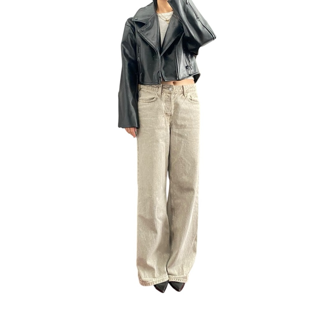 Lioness Staten Island Faux Leather Cropped Moto Jacket Size XS - Missing Belt